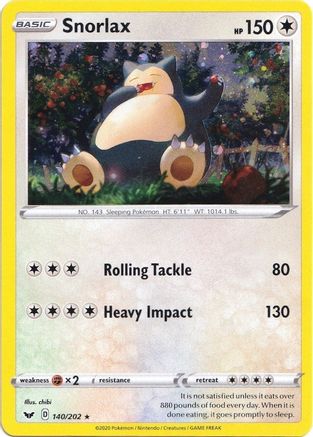 Snorlax - 140/202 (Cosmos Holo) 140 - Blister Exclusives Holofoil