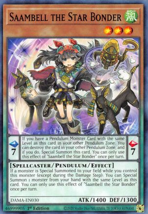 Saambell the Star Bonder (DAMA-EN030) - Dawn of Majesty 1st Edition