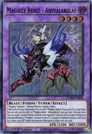 Magikey Beast - Ansyalabolas (DAMA-EN036) - Dawn of Majesty 1st Edition