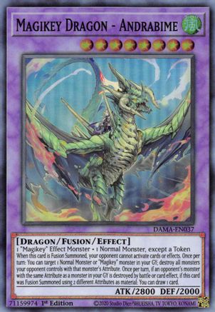 Magikey Dragon - Andrabime (DAMA-EN037) - Dawn of Majesty 1st Edition