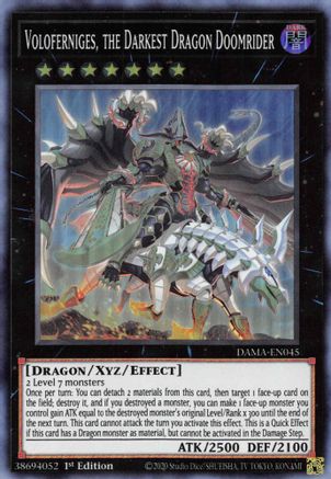 Voloferniges, the Darkest Dragon Doomrider (DAMA-EN045) - Dawn of Majesty 1st Edition