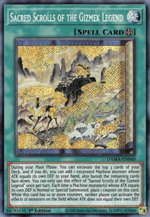 Sacred Scrolls of the Gizmek Legend (DAMA-EN060) - Dawn of Majesty 1st Edition