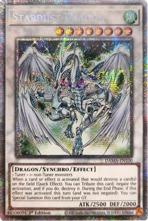 Stardust Dragon (Starlight Rare) (DAMA-EN100) - Dawn of Majesty 1st Edition