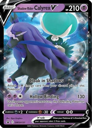 Shadow Rider Calyrex V - SWSH131 SWSH131/307 - SWSH Sword & Shield Promo Cards Holofoil