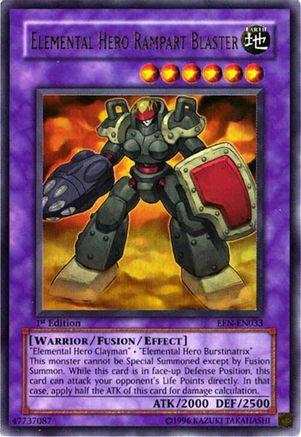 Elemental HERO Rampart Blaster (EEN-EN033) - Elemental Energy 1st Edition