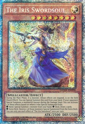 The Iris Swordsoul (Starlight Rare) (DAMA-EN009) - Dawn of Majesty 1st Edition