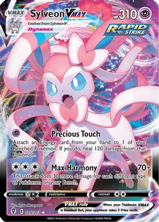 Sylveon VMAX 75/203 - Evolving Skies Holofoil