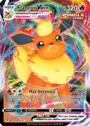 Flareon VMAX 18/203 - Evolving Skies Holofoil