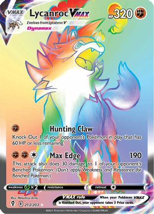 Lycanroc VMAX 213/203 - Evolving Skies Holofoil