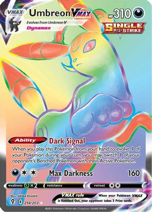 Umbreon VMAX 214/203 - Evolving Skies Holofoil