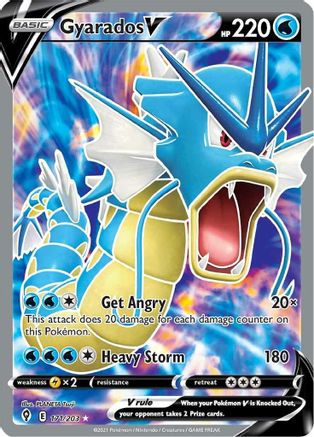 Gyarados V (Full Art) 171/203 - Evolving Skies Holofoil