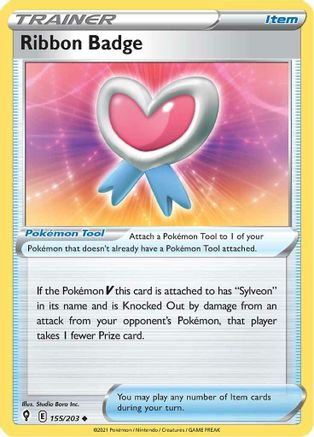 Ribbon Badge 155/203 - SWSH07 Evolving Skies Reverse Holofoil