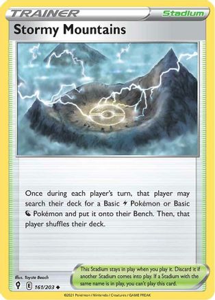 Stormy Mountains 161/203 - Evolving Skies Reverse Holofoil