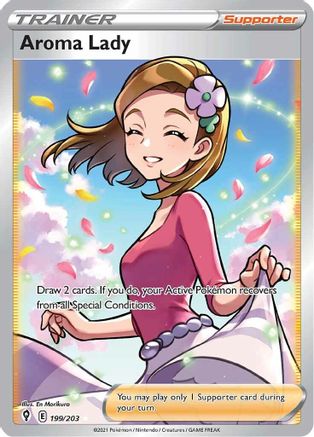 Aroma Lady (Full Art) 199/203 - Evolving Skies Holofoil