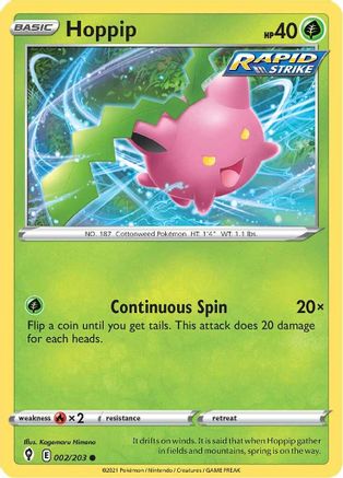 Hoppip 2/203 - Evolving Skies Reverse Holofoil