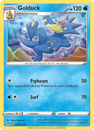 Golduck 25/203 - Evolving Skies Reverse Holofoil