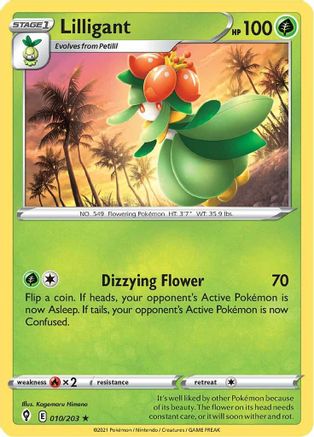 Lilligant 10/203 - Evolving Skies Reverse Holofoil