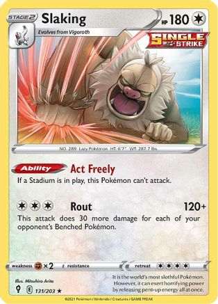 Slaking 131/203 - Evolving Skies Reverse Holofoil