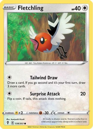 Fletchling 138/203 - Evolving Skies