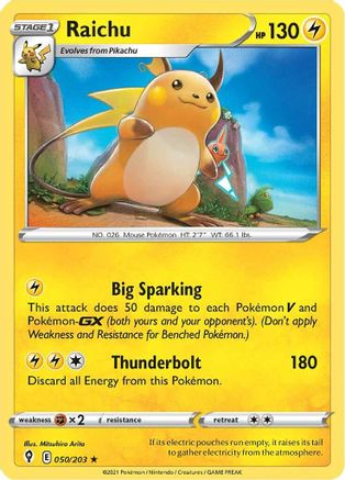 Raichu 50/203 - Evolving Skies Holofoil