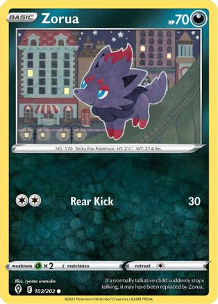 Zorua 102/203 - SWSH07 Evolving Skies