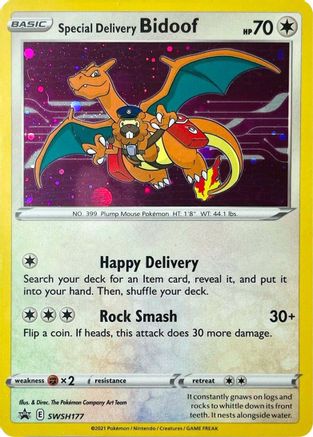 Special Delivery Bidoof SWSH177/307 - SWSH Black Star Promos Holofoil