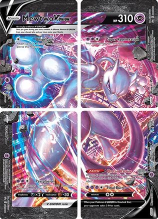 Mewtwo V-UNION [Set of 4] - SWSH Sword & Shield Promo Cards Holofoil