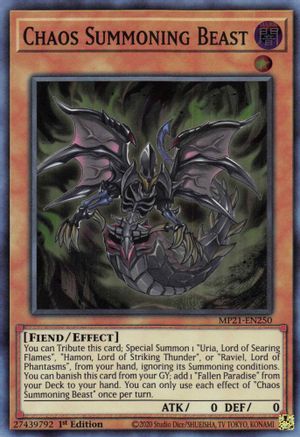 Chaos Summoning Beast (MP21-EN250) - 2021 Tin of Ancient Battles 1st Edition