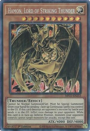 Hamon, Lord of Striking Thunder (MP21-EN253) - 2021 Tin of Ancient Battles 1st Edition