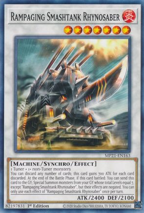 Rampaging Smashtank Rhynosaber (MP21-EN163) - 2021 Tin of Ancient Battles 1st Edition