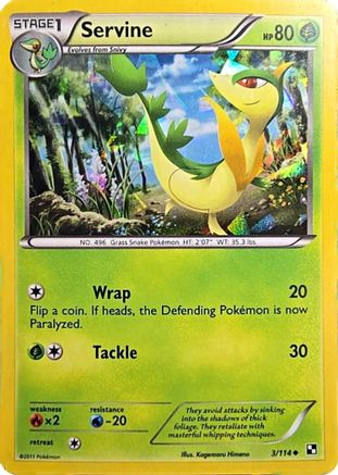 Servine - 3/114 (Cracked Ice Holo) 3 - Miscellaneous Cards & Products Holofoil