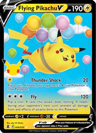 Flying Pikachu V 6/25 - Celebrations Holofoil