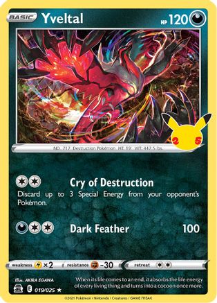 Yveltal 19/25 - Celebrations Holofoil