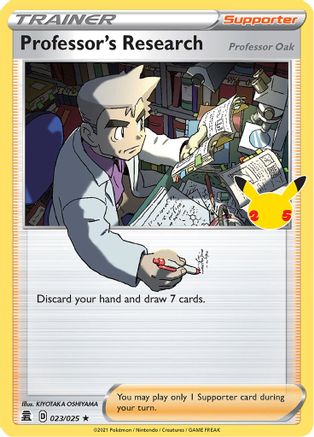 Professor's Research (Professor Oak) 23/25 - Celebrations Holofoil