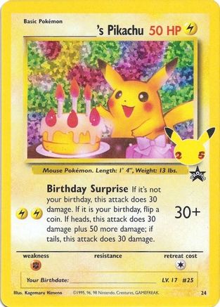 ______'s Pikachu 24/25 - Celebrations Classic Collection Holofoil