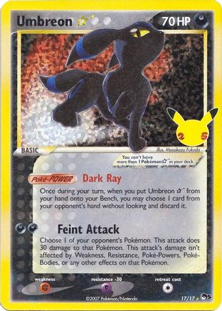 Umbreon Star 17/25 - Celebrations Classic Collection Holofoil