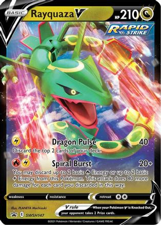 Rayquaza V SWSH147/307 - SWSH Black Star Promos Holofoil