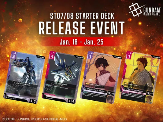 GUNDAM Starter Deck 07 + 08 Release Event Jan 20th @6:30pm