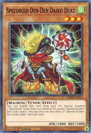 Speedroid Den-Den Daiko Duke (LED8-EN013) - Legendary Duelists: Synchro Storm 1st Edition