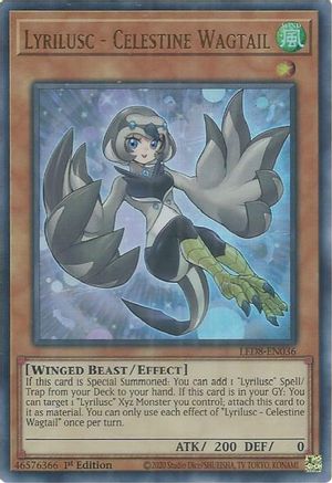 Lyrilusc - Celestine Wagtail (LED8-EN036) - Legendary Duelists: Synchro Storm 1st Edition