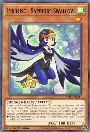 Lyrilusc - Sapphire Swallow (LED8-EN043) - Legendary Duelists: Synchro Storm 1st Edition