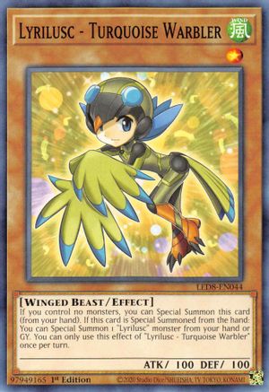 Lyrilusc - Turquoise Warbler (LED8-EN044) - Legendary Duelists: Synchro Storm 1st Edition