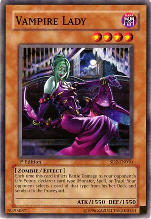 Vampire Lady (SD2-EN010) - Structure Deck: Zombie Madness 1st Edition