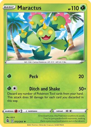 Maractus 12/264 - SWSH08 Fusion Strike Reverse Holofoil