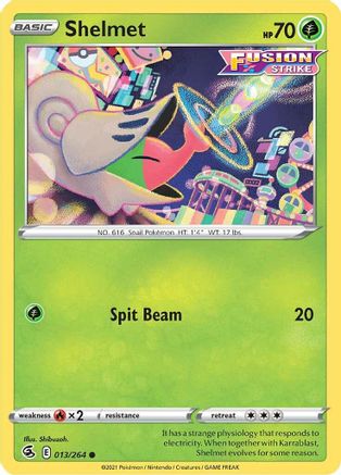 Shelmet 13/264 - SWSH08 Fusion Strike Reverse Holofoil