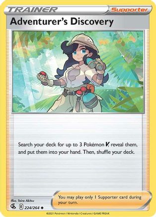 Adventurer's Discovery 224/264 - SWSH08 Fusion Strike Reverse Holofoil