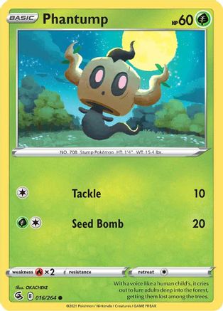 Phantump 16/264 - SWSH08 Fusion Strike Reverse Holofoil
