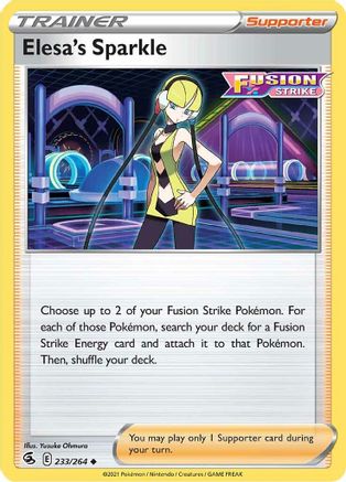 Elesa's Sparkle 233/264 - SWSH08 Fusion Strike Reverse Holofoil