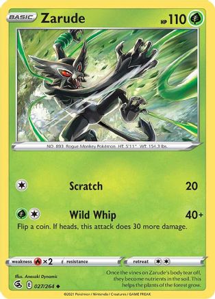 Zarude 27/264 - SWSH08 Fusion Strike Reverse Holofoil