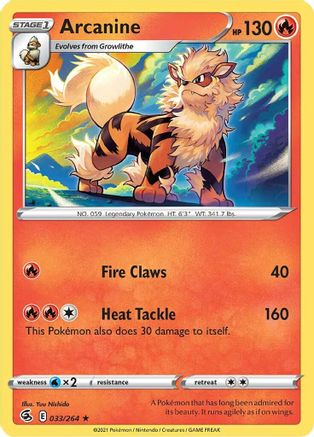 Arcanine 33/264 - Fusion Strike